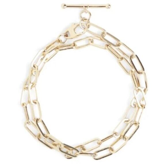 Loren Stewart X Curateur Double Wrap Chain Toggle Bracelet Choker Necklace New - Picture 8 of 10